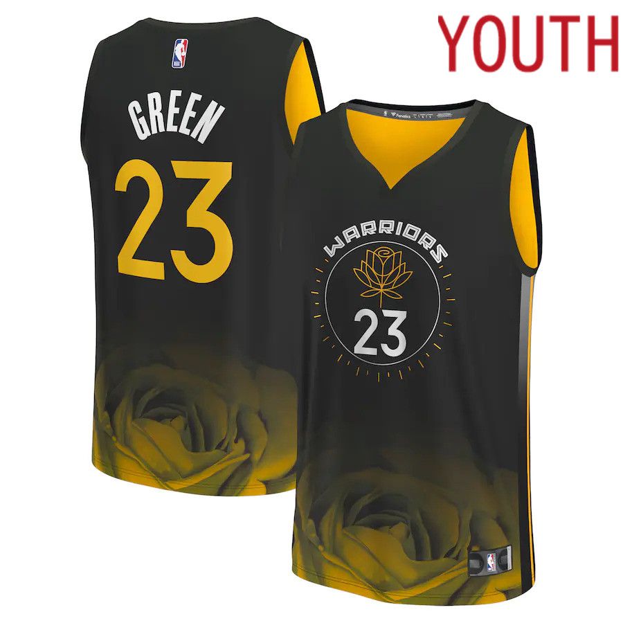 Youth Golden State Warriors #23 Draymond Green Fanatics Branded Black 2022-23 Fastbreak NBA Jersey